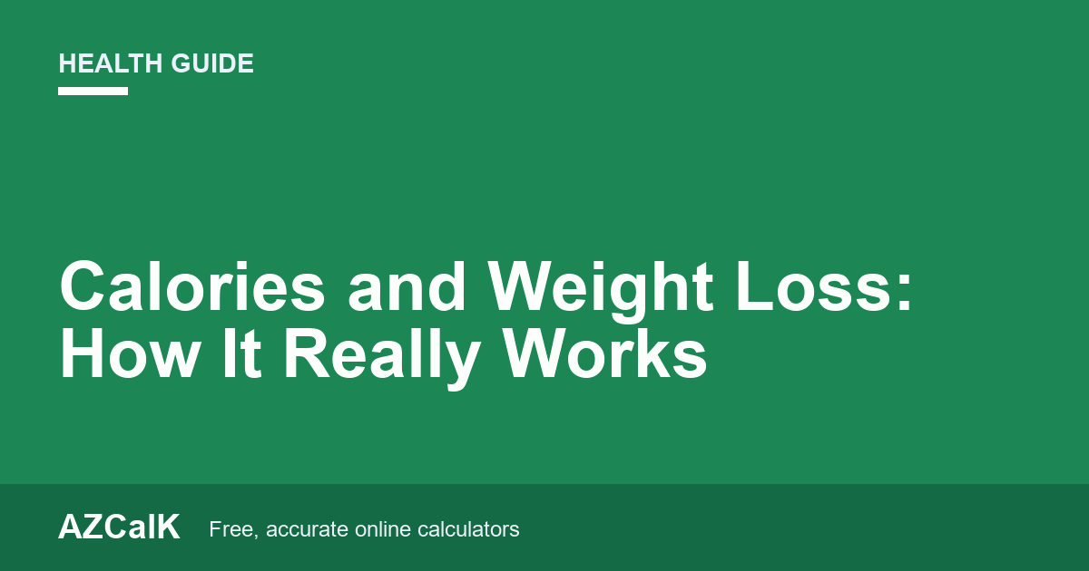 Calories and Weight Loss: How It Really Works